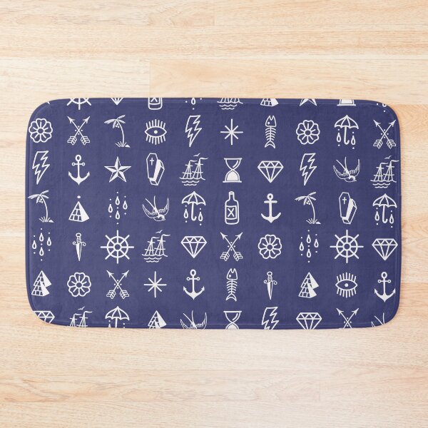 Item preview, Uncle Knuckles – White on Navy Blue designed and sold by StudioNakamura.