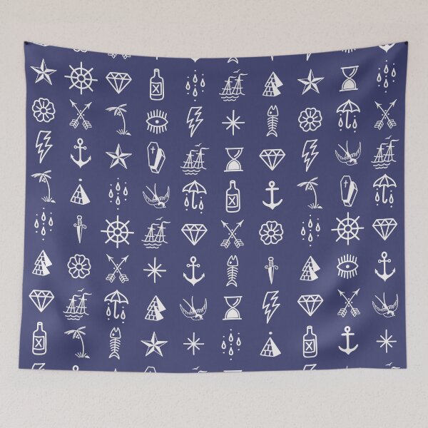 Item preview, Uncle Knuckles – White on Navy Blue designed and sold by StudioNakamura.