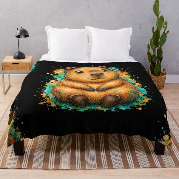 Item preview, Kawaii Capybara Watercolor Art – Cute Adorable Animal Illustration designed and sold by ColorSplash123.