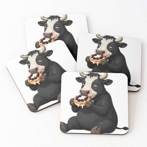 Item preview, Gothic Taurus Snacking Cow designed and sold by IllumeInk.