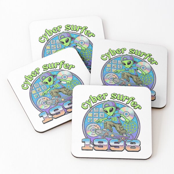 Item preview, Cyber Surfer 1998 Y2K Aesthetic Alien Skater Retro Computer Art designed and sold by rich-moda.