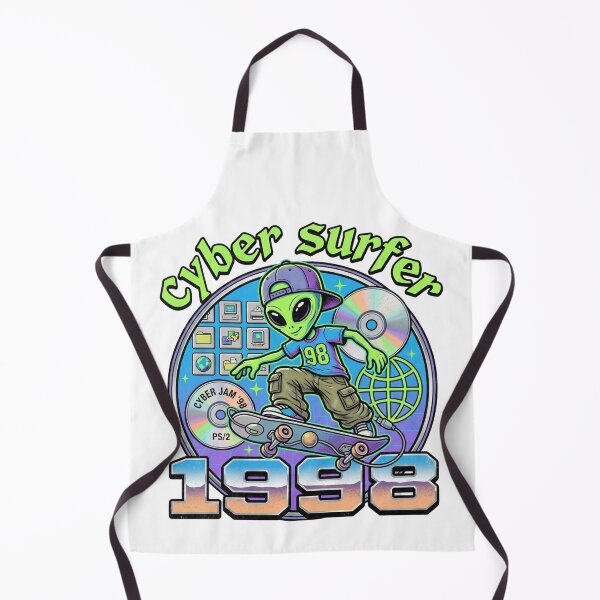 Item preview, Cyber Surfer 1998 Y2K Aesthetic Alien Skater Retro Computer Art designed and sold by rich-moda.