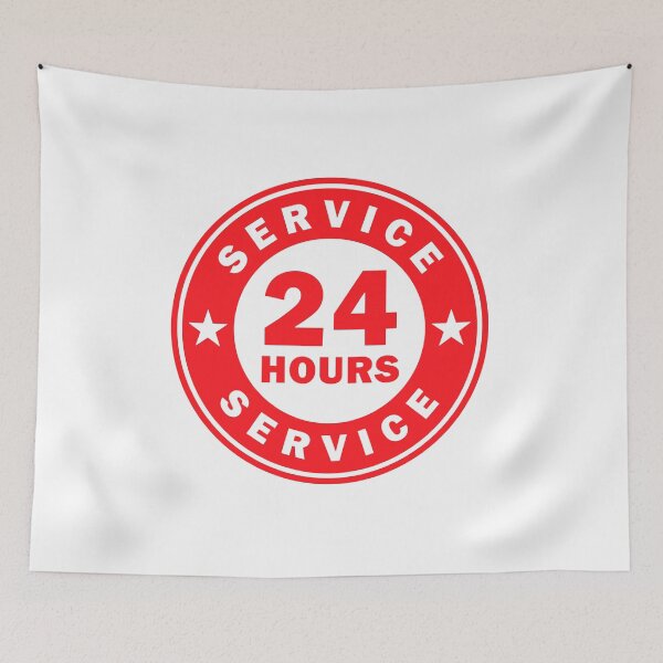 Item preview, 24/7 Service Circle Icon Symbol designed and sold by VectorForge Studio.