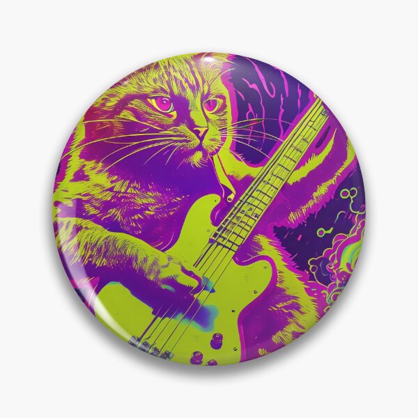 Item preview, Psychedelic Bass Cat designed and sold by ONYX Pixee.