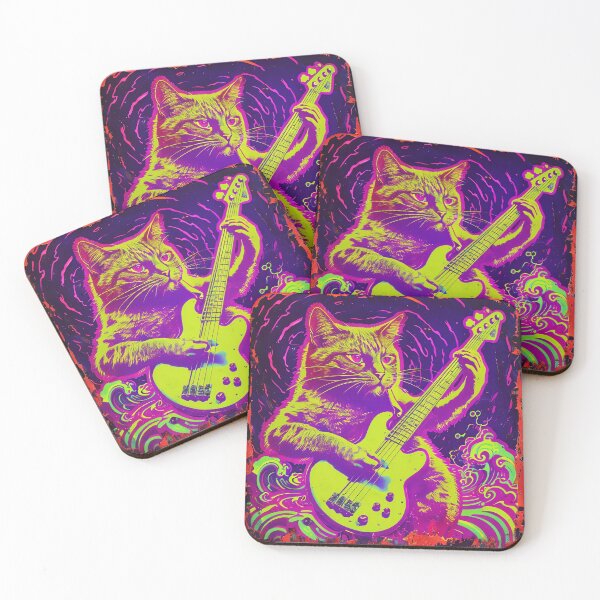 Item preview, Psychedelic Bass Cat designed and sold by ONYX Pixee.