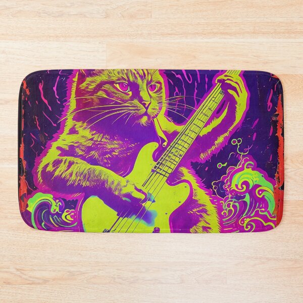 Item preview, Psychedelic Bass Cat designed and sold by ONYX Pixee.