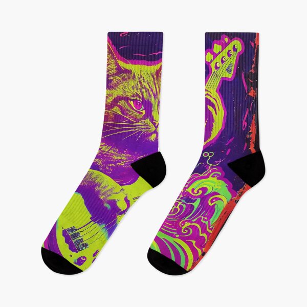 Item preview, Psychedelic Bass Cat designed and sold by ONYX Pixee.