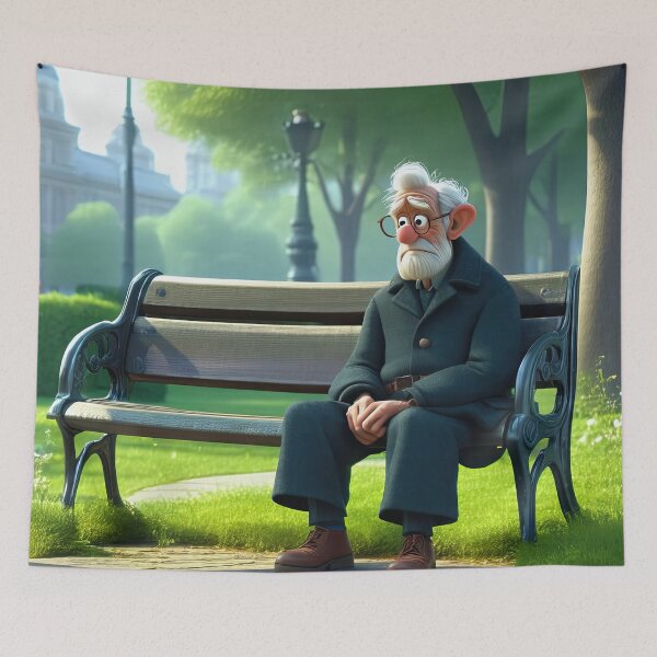 Item preview, Old Fart sat alone on a park bench designed and sold by Colin Bentham.