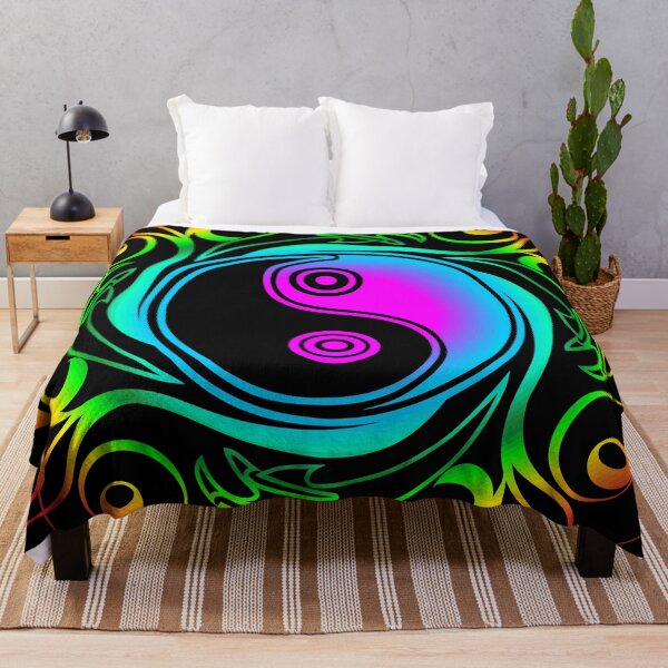 Item preview, Yin Yang Psychedelic Rainbow Tattoo designed and sold by BluedarkArt.