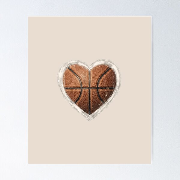 Item preview, Vintage Basketball Heart  designed and sold by dudelinart.