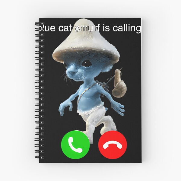 Item preview, Blue Cat Smurf Is Calling.. designed and sold by NatureCanvaCo.