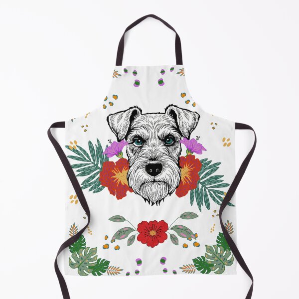 Item preview, Schnauzer floral art designed and sold by Astrajess.