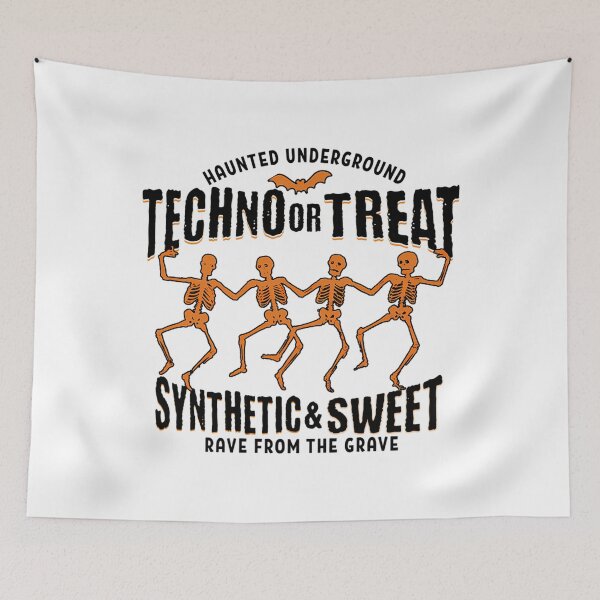 Item preview, techno - or treat halloween sweet (black) designed and sold by eBHua.