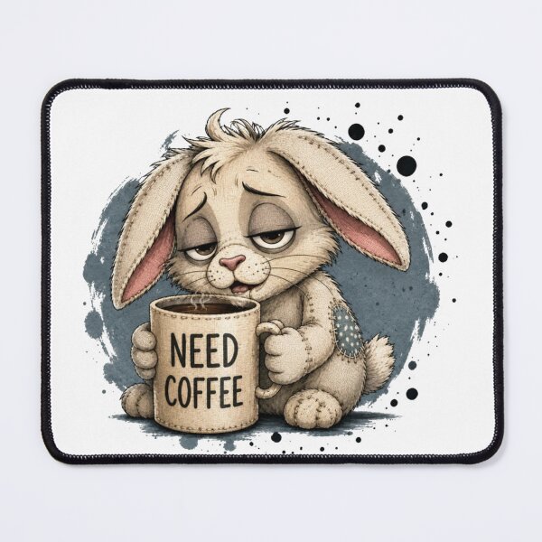 Item preview, Tired Bunny Needs Coffee designed and sold by M.Store.