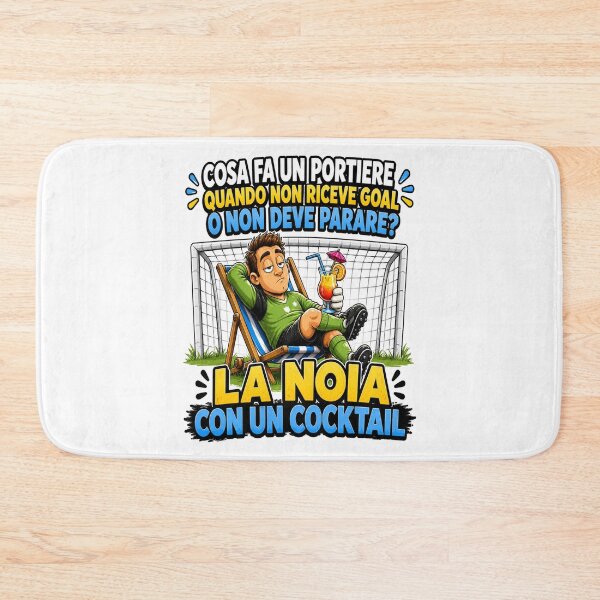 Item preview,  Bored Goalkeeper – Funny Soccer Cartoon with Cocktail designed and sold by RipantinaFantasy .