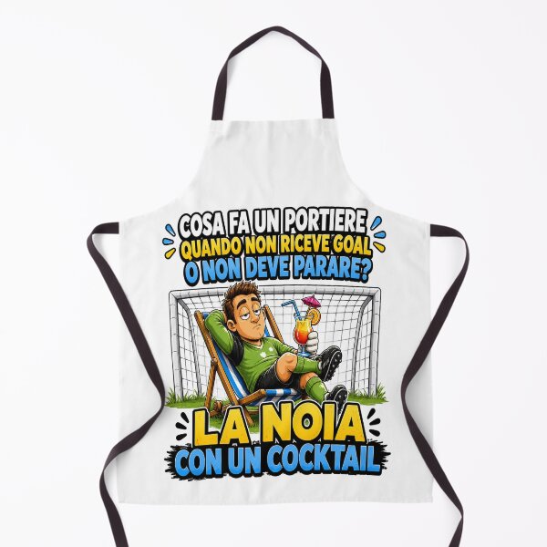 Item preview,  Bored Goalkeeper – Funny Soccer Cartoon with Cocktail designed and sold by RipantinaFantasy .