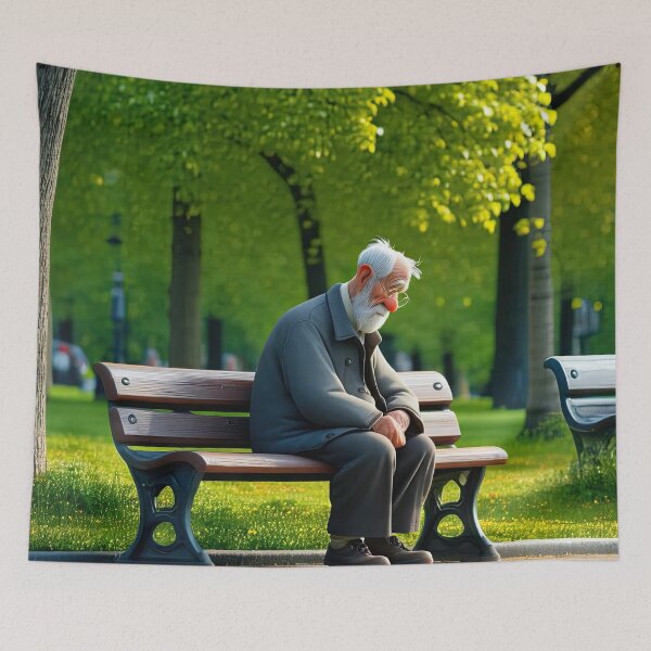 Item preview, Old Fart sat alone on a park bench designed and sold by Colin Bentham.