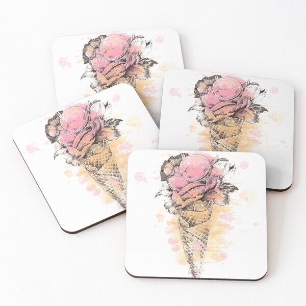 Item preview, ice cream and macaroons  designed and sold by deneudelStudio.