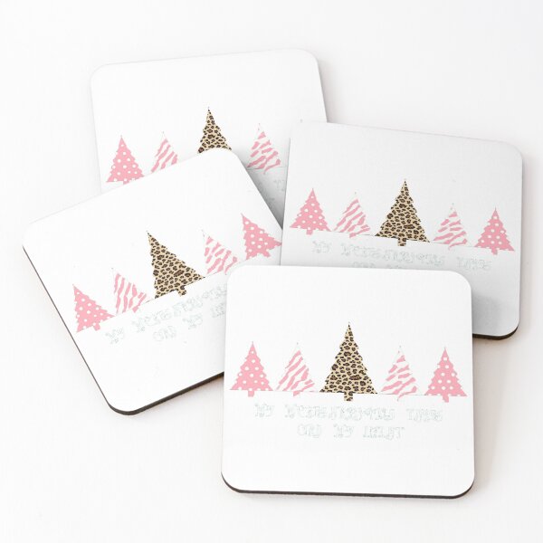 Item preview, Pink Leopard Christmas Trees Merry Christmas designed and sold by lht6474.