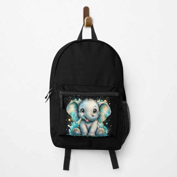Item preview, Kawaii Baby Elephant Watercolor Art – Cute Animal Illustration designed and sold by ColorSplash123.