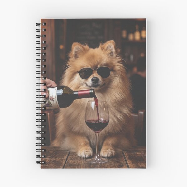 Item preview, Pomeranian Drinking Wine Cool Dog Funny Bar designed and sold by raedattia.
