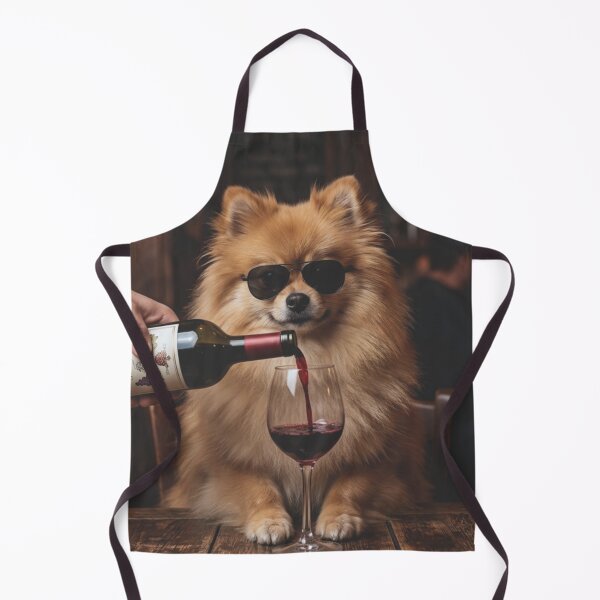Item preview, Pomeranian Drinking Wine Cool Dog Funny Bar designed and sold by raedattia.