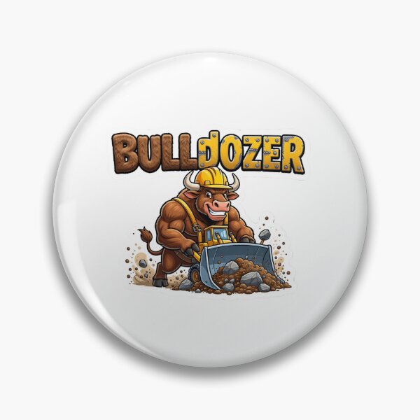 Item preview, BULLdozer Construction Bull Wordplay Sticker designed and sold by Imaginarium of Chaos falcon88 .