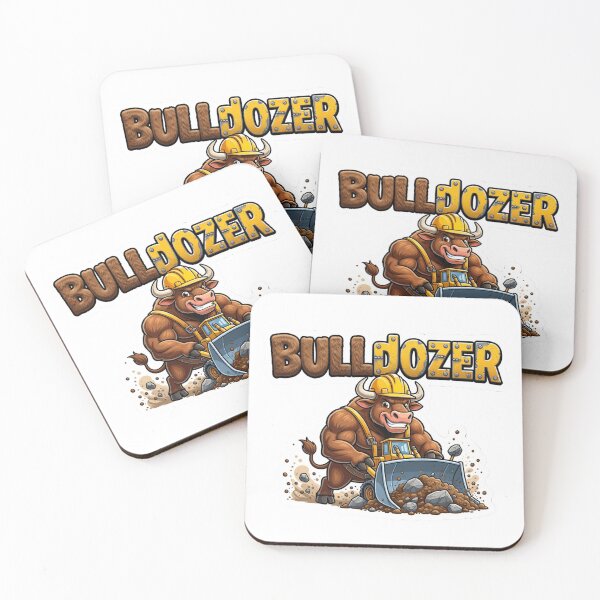 Item preview, BULLdozer Construction Bull Wordplay Sticker designed and sold by Imaginarium of Chaos falcon88 .