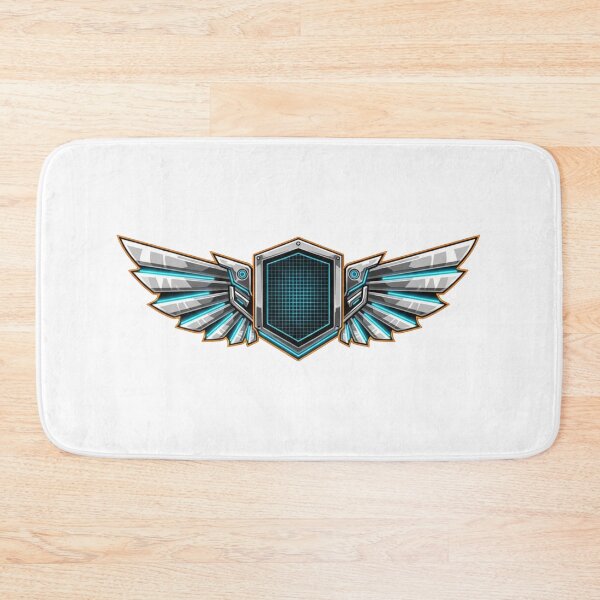 Item preview, Cybernetic Mech Wings Shield - Futuristic Gaming Emblem designed and sold by Dzblack.