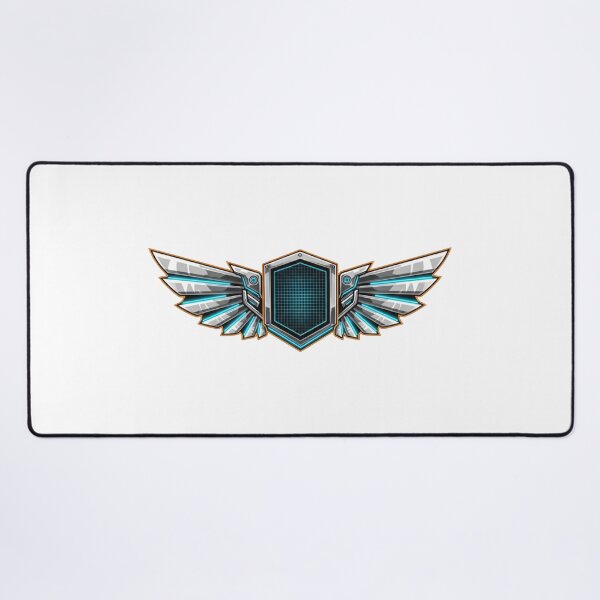 Item preview, Cybernetic Mech Wings Shield - Futuristic Gaming Emblem designed and sold by Dzblack.