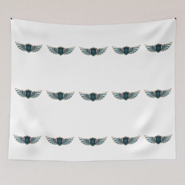 Item preview, Cybernetic Mech Wings Shield - Futuristic Gaming Emblem designed and sold by Dzblack.