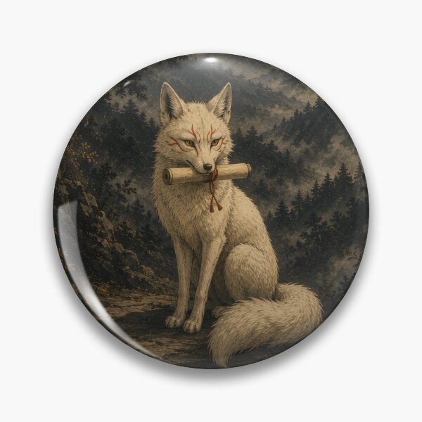 Item preview, Moonlit Kitsune Messenger | Japanese Fox Spirit Art designed and sold by YamatoCatStudio.