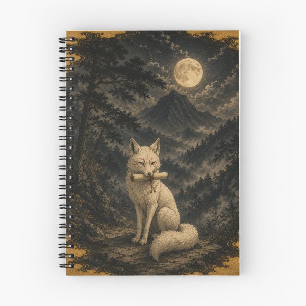 Item preview, Moonlit Kitsune Messenger | Japanese Fox Spirit Art designed and sold by YamatoCatStudio.