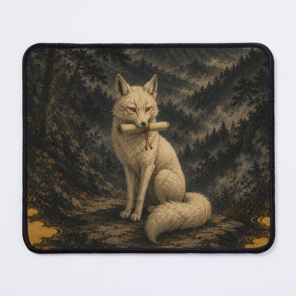 Item preview, Moonlit Kitsune Messenger | Japanese Fox Spirit Art designed and sold by YamatoCatStudio.
