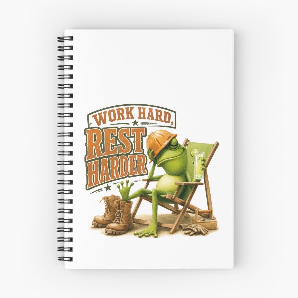 Item preview, Work Hard Rest Harder Funny Frog Blue Collar Labor Day Design designed and sold by VikArt7.