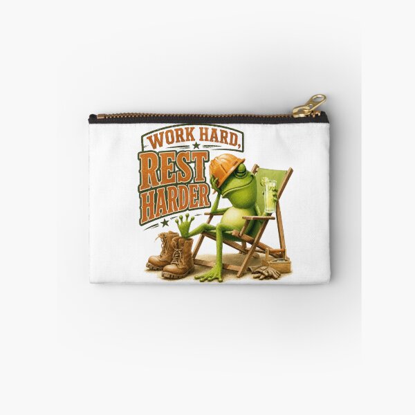 Item preview, Work Hard Rest Harder Funny Frog Blue Collar Labor Day Design designed and sold by VikArt7.