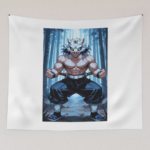 Item preview, Art - Combative Manga Character, Portrait of a Wild Warrior designed and sold by AnimeShin.