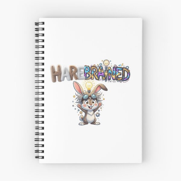 Item preview, HAREbrained Clever Rabbit Wordplay Sticker designed and sold by Imaginarium of Chaos falcon88 .