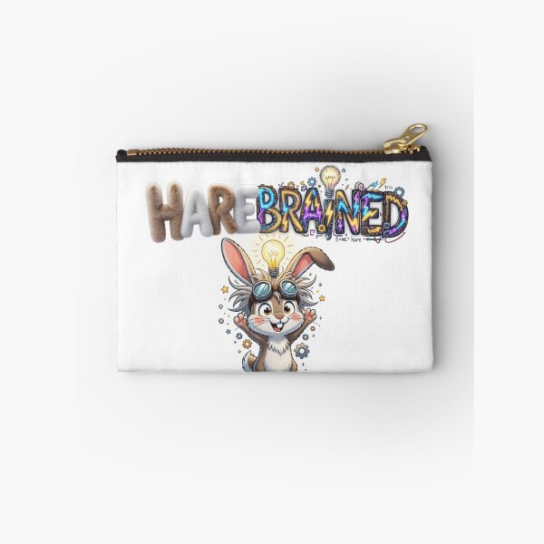 Item preview, HAREbrained Clever Rabbit Wordplay Sticker designed and sold by Imaginarium of Chaos falcon88 .