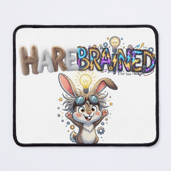Item preview, HAREbrained Clever Rabbit Wordplay Sticker designed and sold by Imaginarium of Chaos falcon88 .