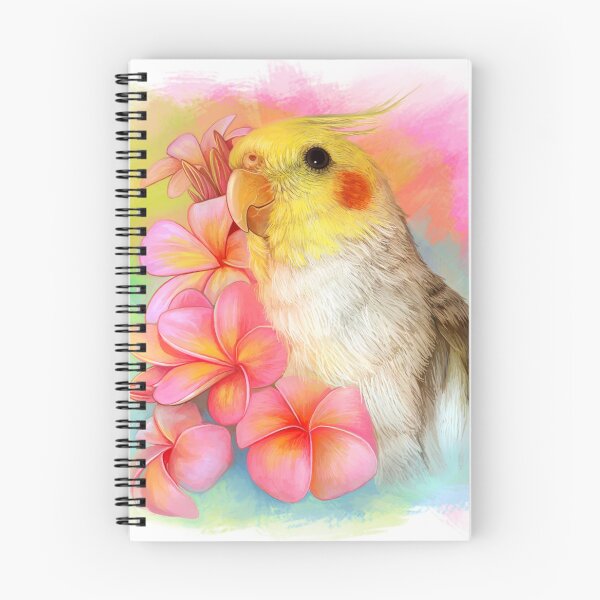 Item preview, Cockatiel with frangipani designed and sold by lifewithbirds.