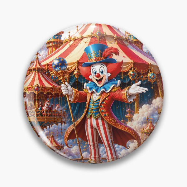Artikelvorschau, Fantasiezirkus schwebt zwischen den Wolken | Magische Zirkusdirektor-Kunst mit Clown entworfen und verkauft von lavanya11.