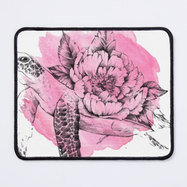 Item preview, Turtle with peony designed and sold by deneudelStudio.