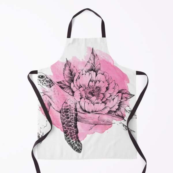 Item preview, Turtle with peony designed and sold by deneudelStudio.