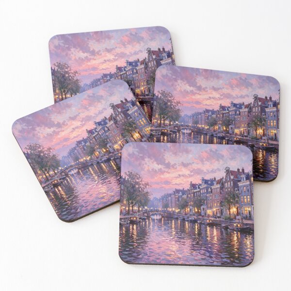Item preview, Impressionist Cityscapes - Amsterdam Canal Grande Sunset designed and sold by Late Theory.
