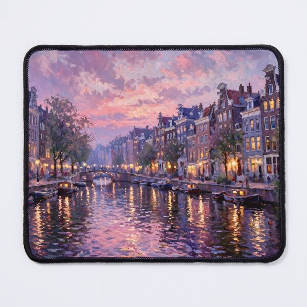Item preview, Impressionist Cityscapes - Amsterdam Canal Grande Sunset designed and sold by Late Theory.