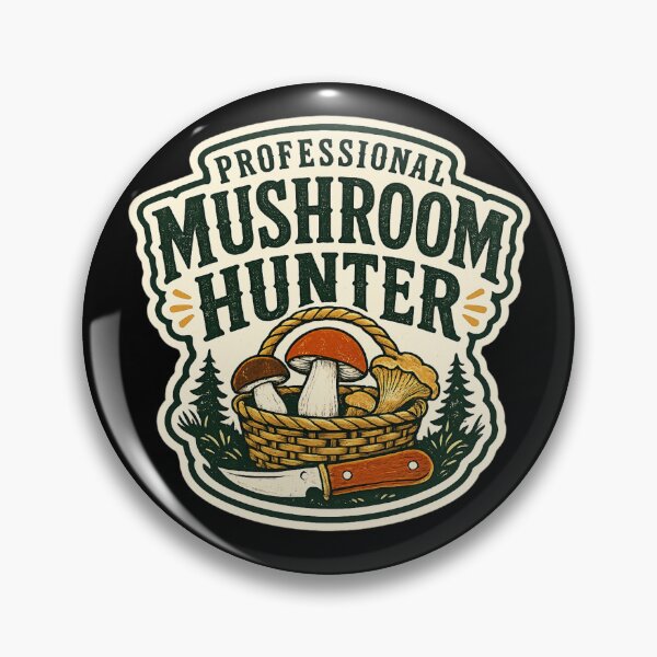 Item preview, Vintage Mushroom Foraging Graphic – Forest Hunter Design designed and sold by OddHobbyClub.