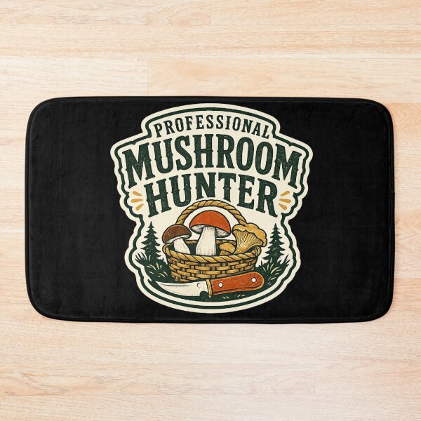 Item preview, Vintage Mushroom Foraging Graphic – Forest Hunter Design designed and sold by OddHobbyClub.