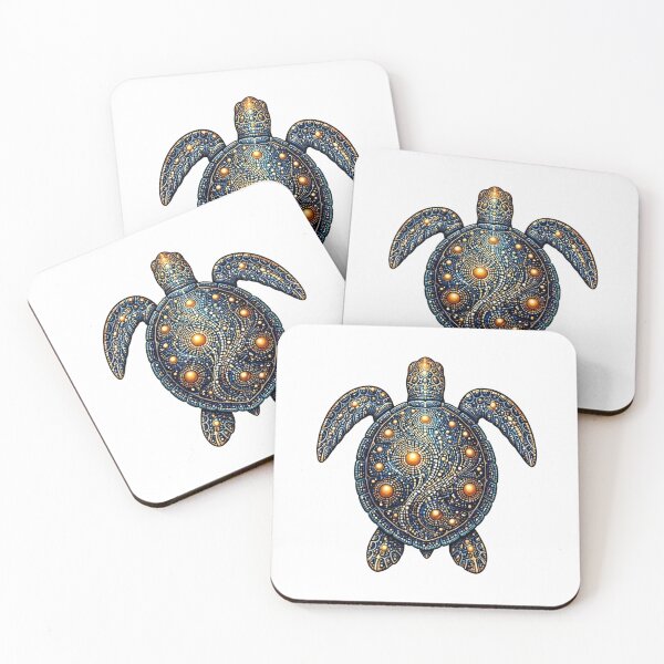 Item preview, Sea Turtle Top View | Ocean Galaxy Artwork designed and sold by Zaru Art Studio.