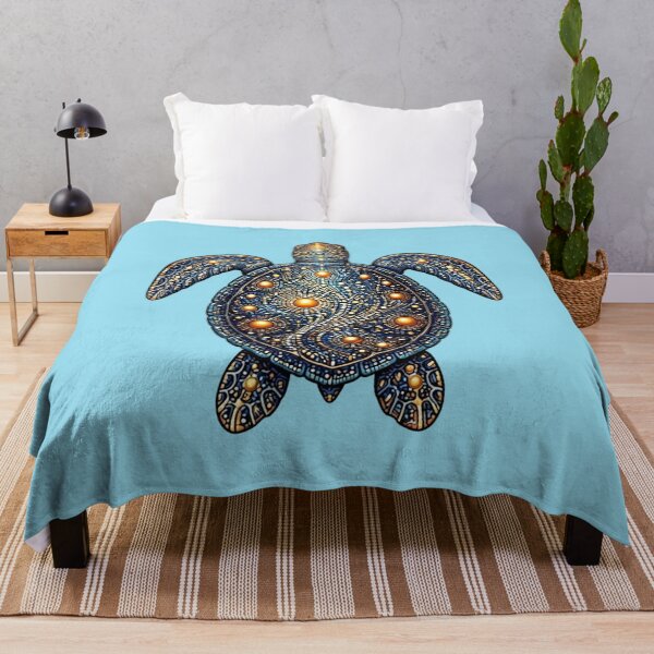 Item preview, Sea Turtle Top View | Ocean Galaxy Artwork designed and sold by Zaru Art Studio.